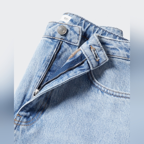 NWT Mango Denim Midi Skirt With Slit - Picture 6 of 7